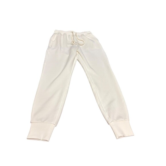 Good American Scuba Jogger Sweatpants In Ivory Size 2 cozy pull on soft - Picture 9 of 13